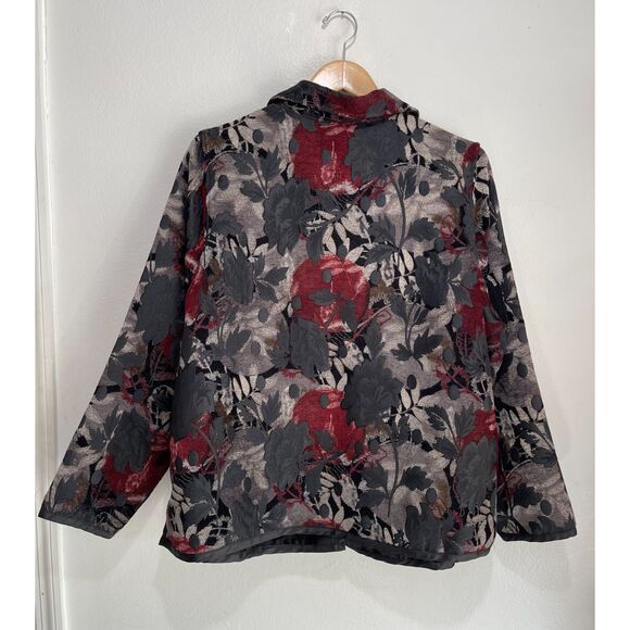 reversible VTG jacket cardigan dark romantic grunge Y2K floral casual women 2XL - Picture 1 of 6